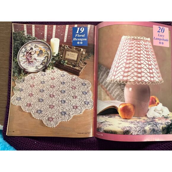 Crocheted fantasy pattern book 1998 sweater bag afgan - Picture 15 of 15